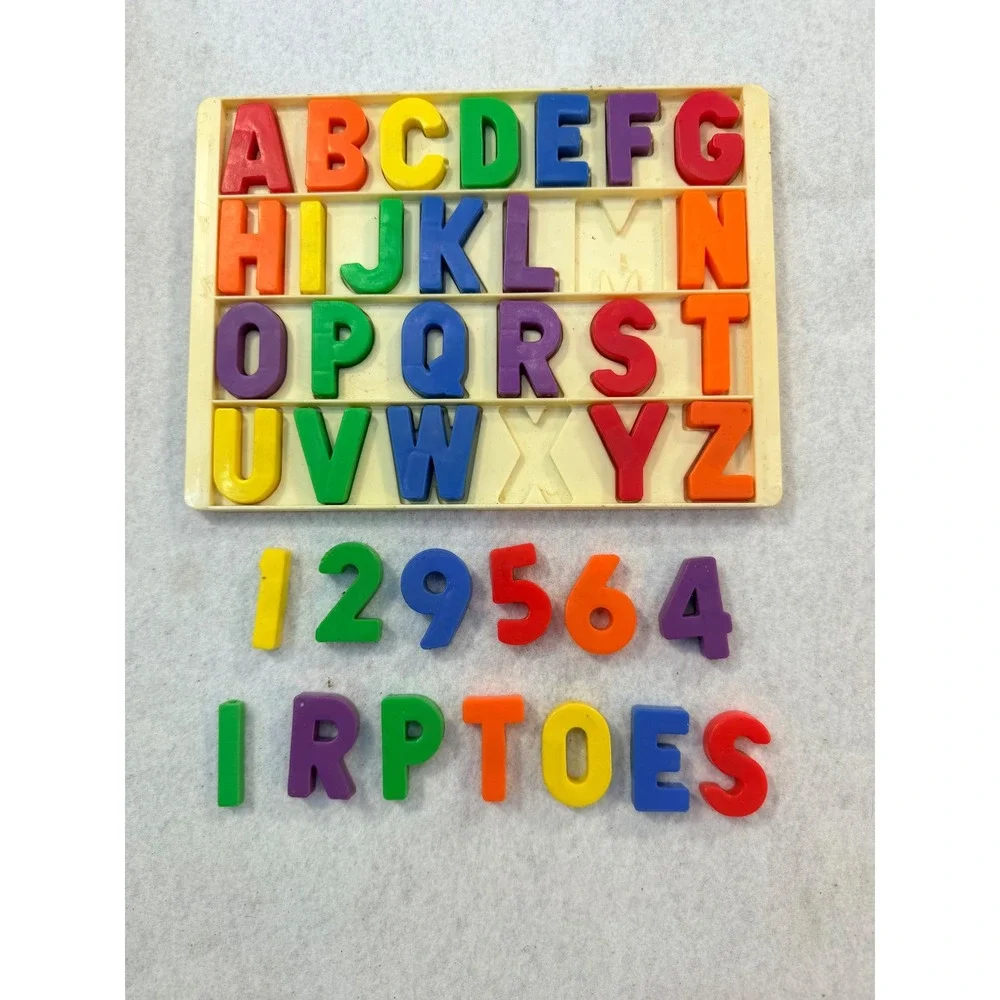 Vintage Fisher Price School Days Desk Magnetic Letters Numbers Chalkboard READ